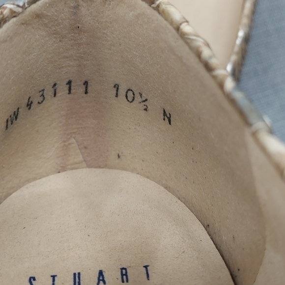 Stuart Weitzman Snake Skin Design Square Nose Pointed Flats Size 10.5 N - Picture 13 of 13